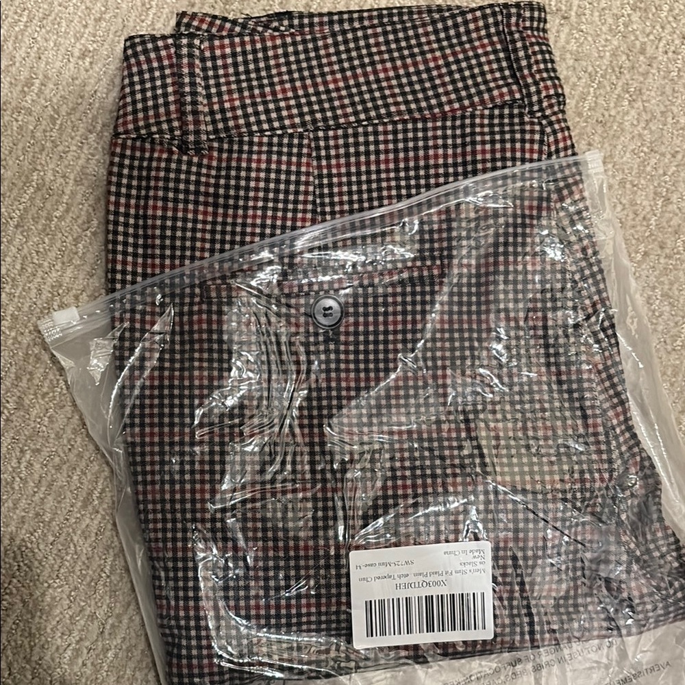 Plaid casual pants